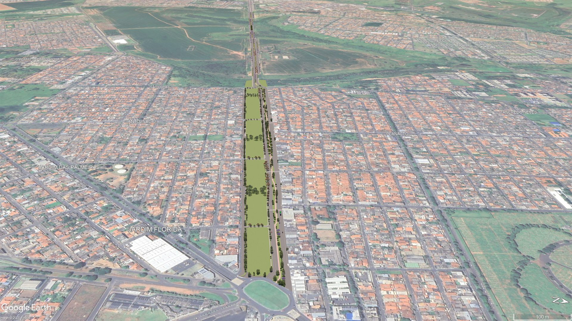 Vista aérea da área do bairro Veredas na Zona Oeste de Uberlândia