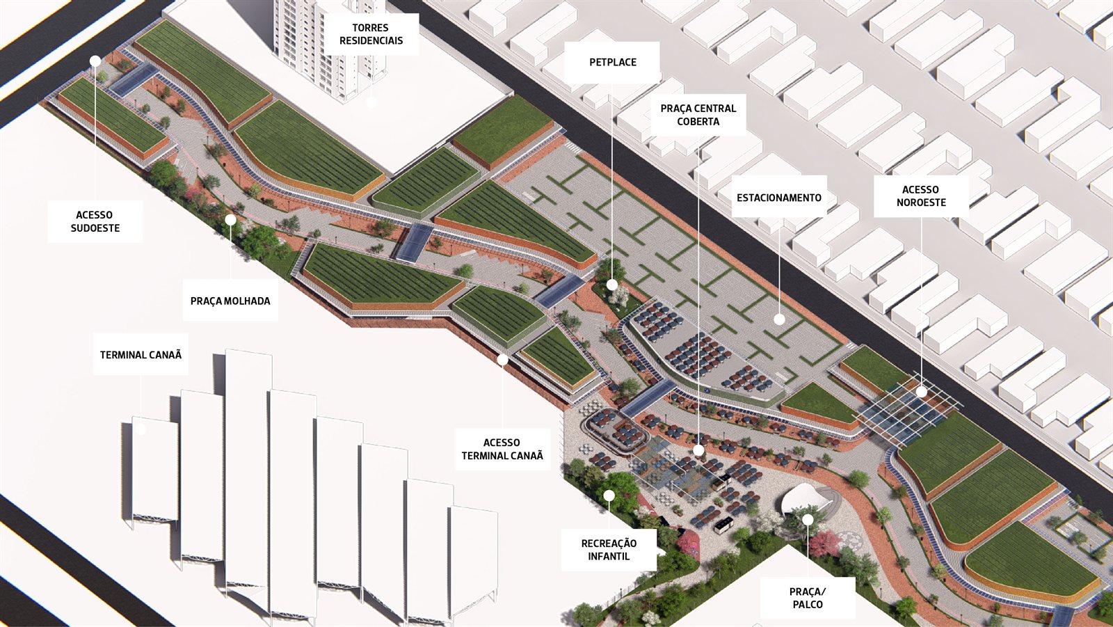 Planta de implantação da centralidade do bairro Veredas