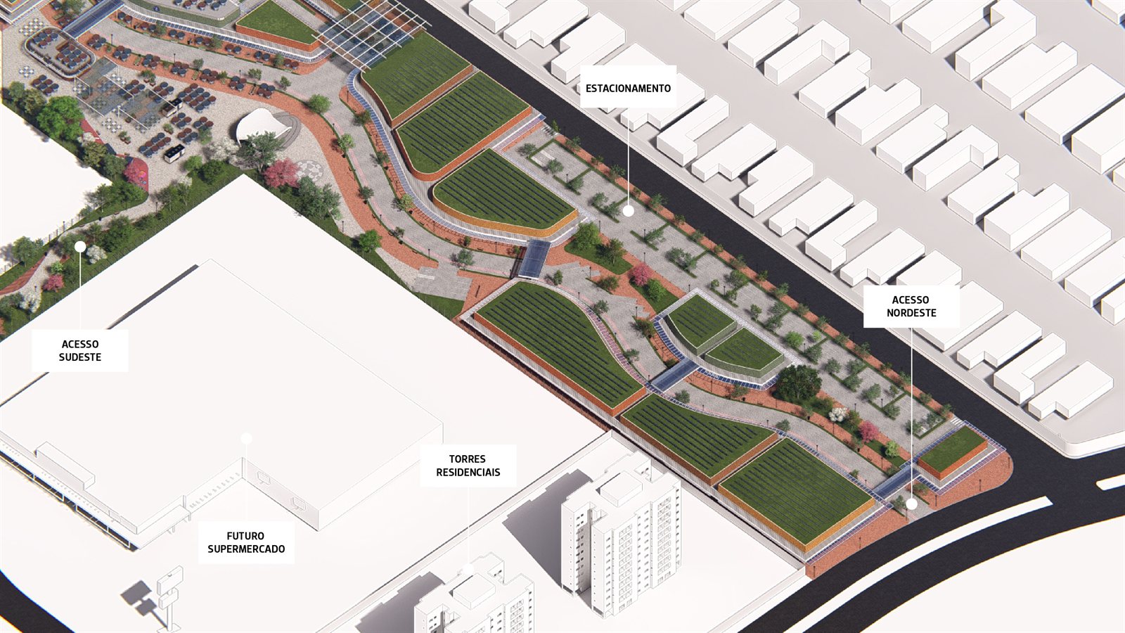 Planta de implantação das quadras do bairro Veredas